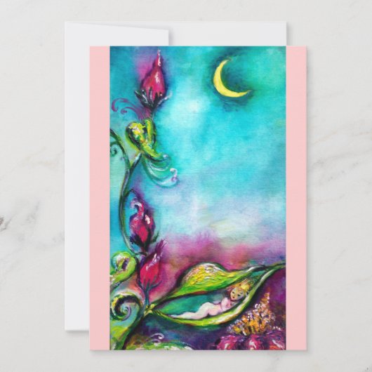 THUMBELINAピンクブルーレッド金ゴールドメタリック 案内状 (正面)