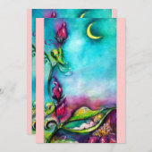 THUMBELINAピンクブルーレッド金ゴールドメタリック 案内状 (正面/裏面)