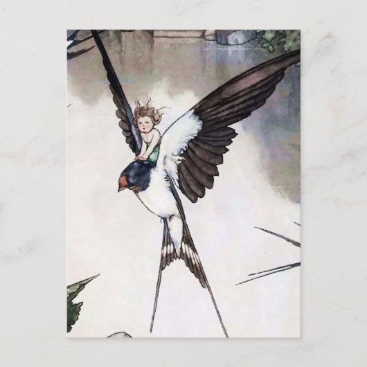 Thumbelina by W Heath Robinson ポストカード (正面)