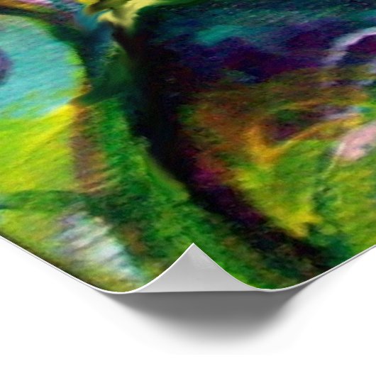 THUMBELINA SLEEPING BETWEEN ROSE LEAVES ポスター (角)