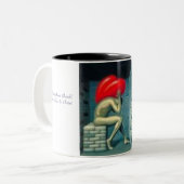 thumbnail1のそう隠れる女性のハートShouldBe… ツートーンマグカップ (正面左)