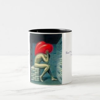 thumbnail1のそう隠れる女性のハートShouldBe… ツートーンマグカップ