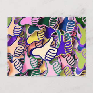 Thumbsカラフル Upはがき ポストカード