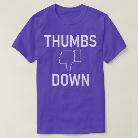 Thumbs Down, Funny, Jokes, Sarcastic  Tシャツ (デザイン正面)