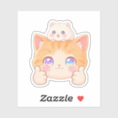 Thumbs Up Kitten & Hamster Sticker シール (シート)