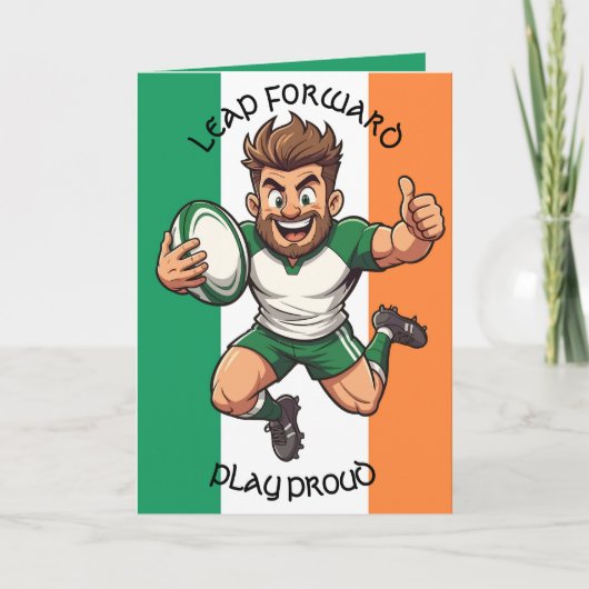 Thumbs Up to the Try Line Irish Rugby Joy カード (正面)