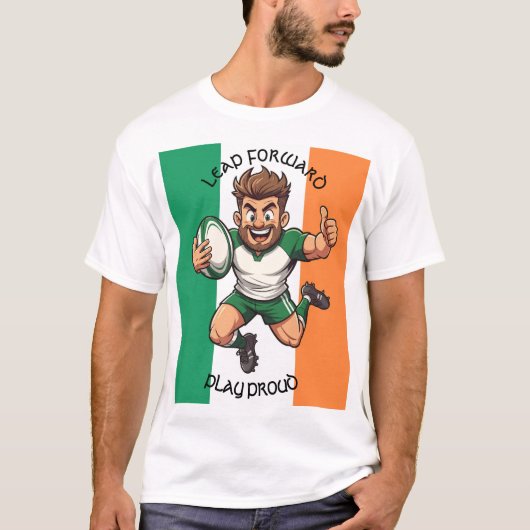 Thumbs Up to the Try Line Irish Rugby Joy Tシャツ (正面)