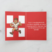 Thumbs-Up Try Run Cheerful Rugby Hero カード (内部)