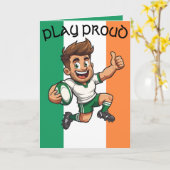 Thumbs-Up Victory Irish Rugby Spirit カード (黄色い花)