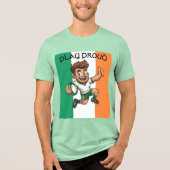 Thumbs-Up Victory Irish Rugby Spirit トライブレンドＴシャツ (正面)