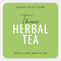 Thume Tea Product Labelシール包装