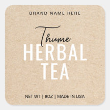 Thume Tea Product Labelシール包装