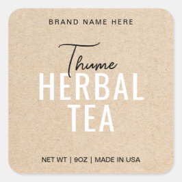 Thume Tea Product Labelシール包装 スクエアシール
