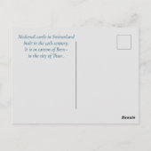 Thun城 – スイスのはがき ポストカード (裏面)