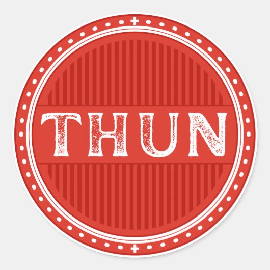 Thun City Pride Emblem – Swiss Identity ラウンドシール (正面)