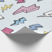 Thunderシームレス背景ヴィンテージイラストレーション ラッピングペーパー (角)