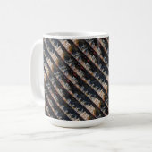 "Thunder 静か 2 Tiled"抽象デザインマグ コーヒーマグカップ (正面左)