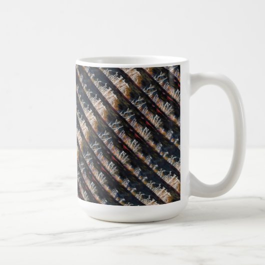"Thunder 静か 2 Tiled"抽象デザインマグ コーヒーマグカップ (右)