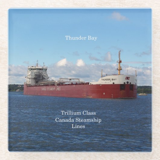 Thunder Bay ガラスコースター (正面)