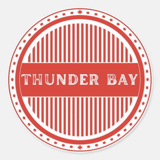 Thunder Bay City Pride Emblem – Canadian Identity ラウンドシール (正面)
