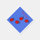 Thunder_Coveをクロールする赤いLadybug スタンダードカクテルナプキン (角)
