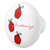 Thunder_Coveをクロールする赤いLadybug セラミックノブ (右)