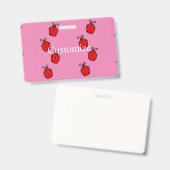 Thunder_Coveをクロールする赤いLadybug バッジ (正面＆裏面)