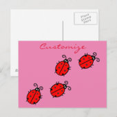 Thunder_Coveをクロールする赤いLadybug ポストカード (正面/裏面)