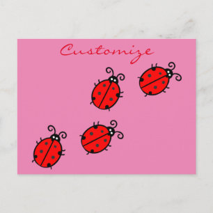 Thunder_Coveをクロールする赤いLadybug ポストカード