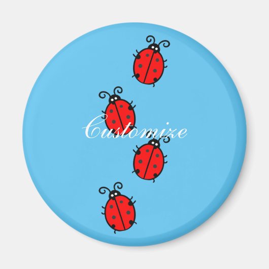 Thunder_Coveをクロールする赤いLadybug マグネット (正面)