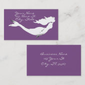 Thunder_Coveを泳いでいる水中白い人魚 名刺 (正面/裏面)