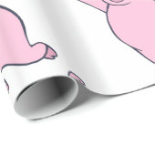 Thunder_Coveを跳んでいる幸せなピンクのブタ ラッピングペーパー (ロールコーナー)