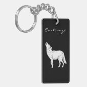 Thunder_Coveを遠ぼえしているコヨーテ キーホルダー (正面左)