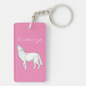 Thunder_Coveを遠ぼえしているコヨーテ キーホルダー (裏面)