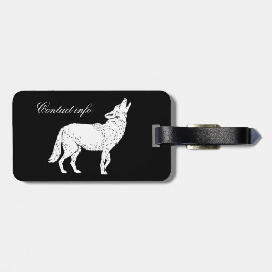 Thunder_Coveを遠ぼえしているコヨーテ ラゲッジタグ (裏面横)