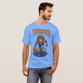 thunder hip Lion Hoops Mascot Sports boy boy Tシャツ (正面フル)