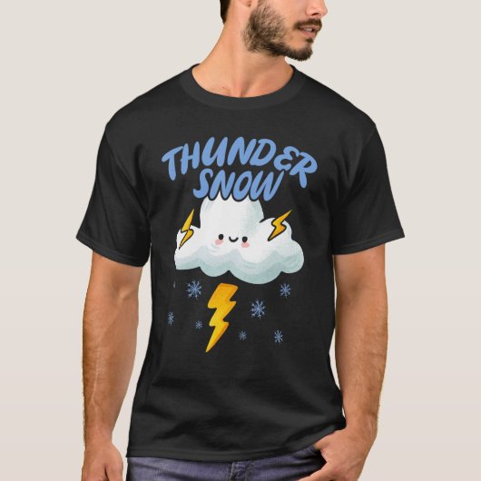 Thunder Snow   Ice Cold Snowy Winter Season Tシャツ (正面)
