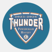 thunder sticker ラウンドシール (正面)