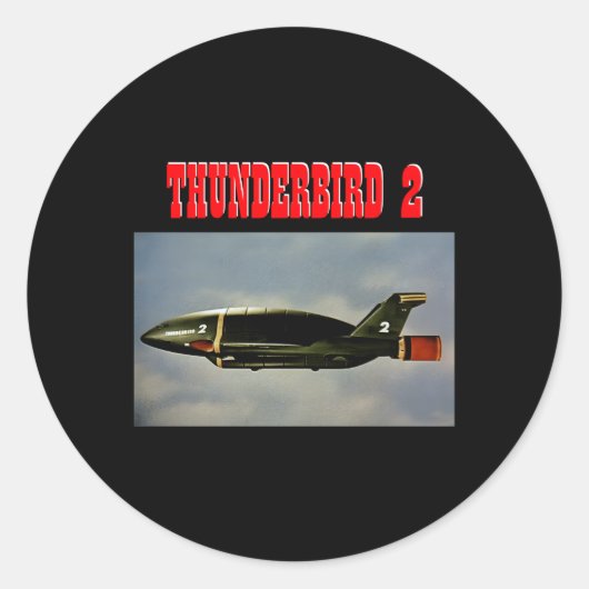 Thunderbird 2 Photo Thunderbirds Cargo飛行機 ラウンドシール (正面)