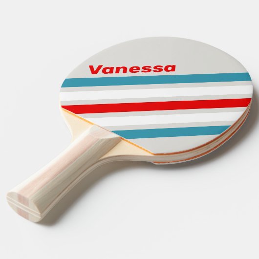Thunderbird Angled Striping with Name 卓球ラケット (正面アングル)