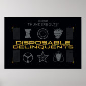 Thunderbolts* | Disposable Delinquents ポスター (正面)