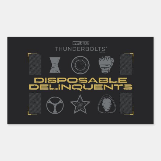 Thunderbolts* | Disposable Delinquents 長方形シール (正面)