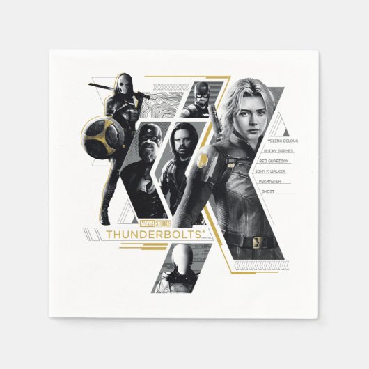 Thunderbolts* | Group Graphic スタンダードカクテルナプキン (正面)