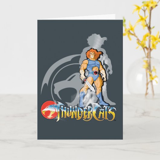 ThunderCats | Lion-O Halfttone Shadow Graphic カード (黄色い花)