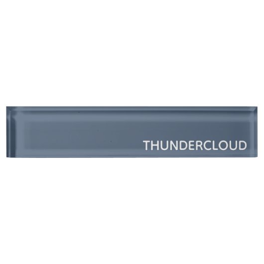 Thundercloud Blue-grayカラー名 デスクネームプレート (正面)