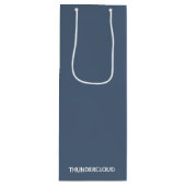 Thundercloud Blue-grayカラー名 ワインギフトバッグ (正面)