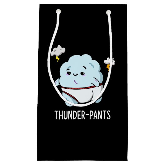Thunderpantsおもしろい雲の天気プンダークBG スモールペーパーバッグ (正面)
