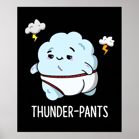Thunderpantsおもしろい雲の天気プンダークBG ポスター (正面)