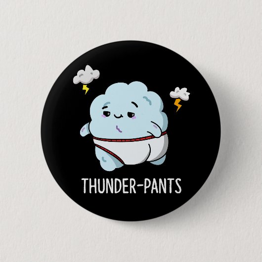 Thunderpantsおもしろい雲の天気プンダークBG 缶バッジ (正面)