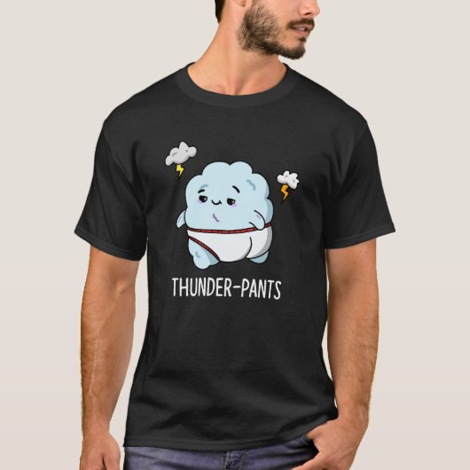 Thunderpantsおもしろい雲の天気プンダークBG Tシャツ (正面)